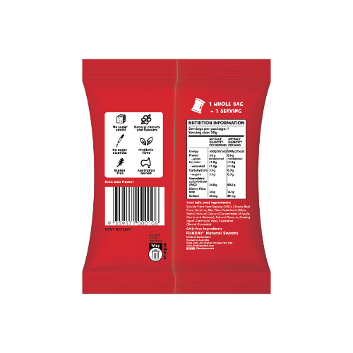 Sour Cola Flavoured Gummy Bottles 50g