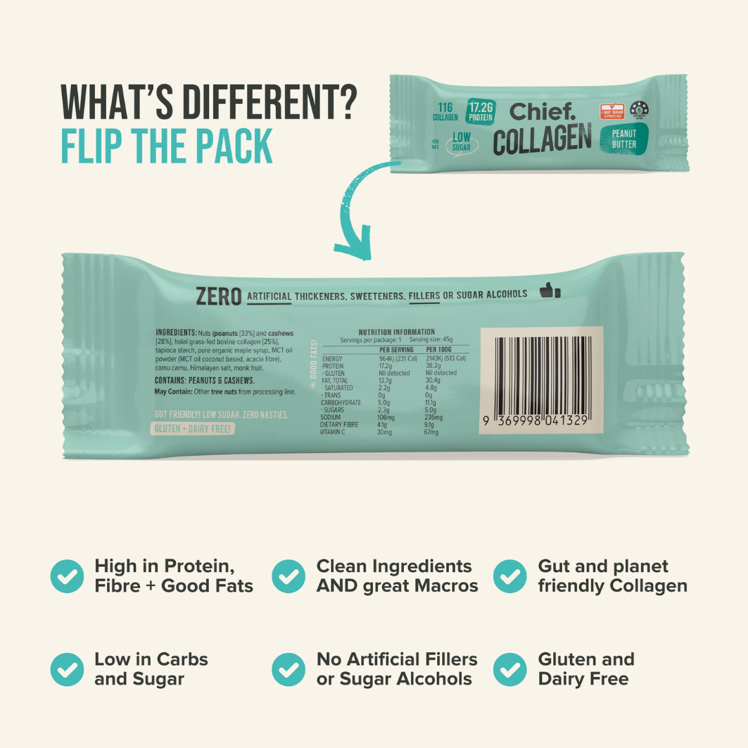 Collagen Protein Peanut Butter Bar