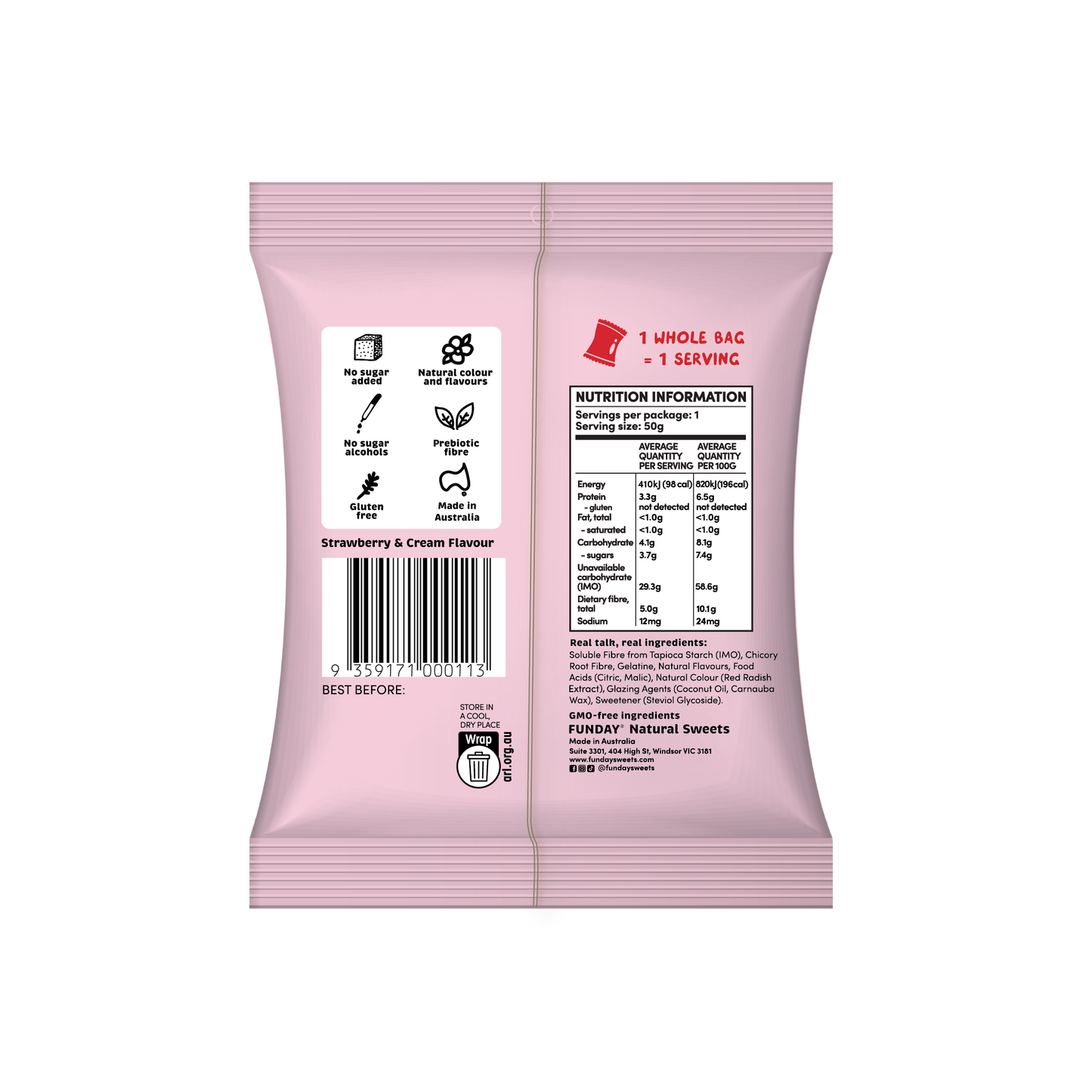 Strawberry & Cream 50g