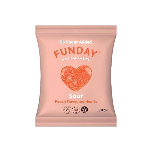 Sour Peach Hearts 50g