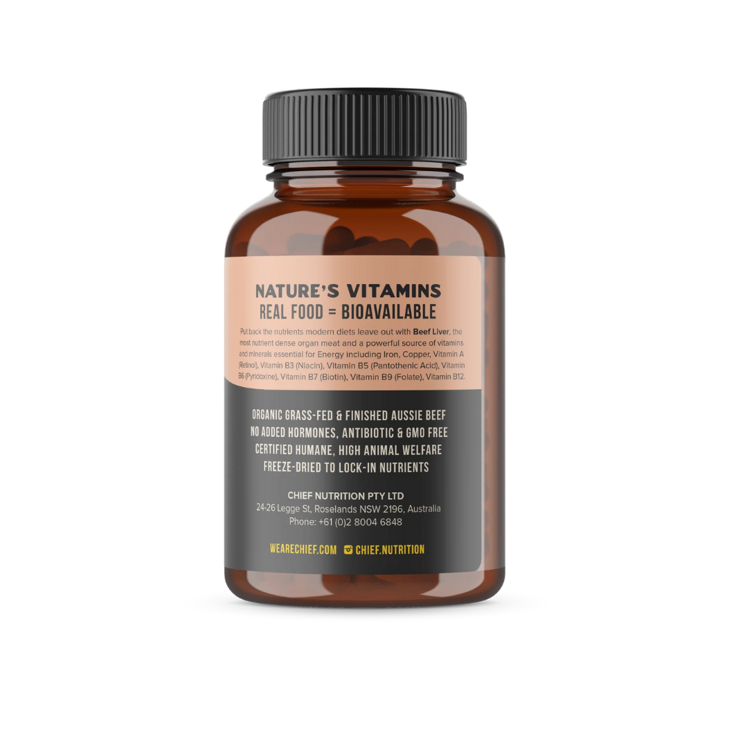 Organic Beef Liver Energy Boost Capsules