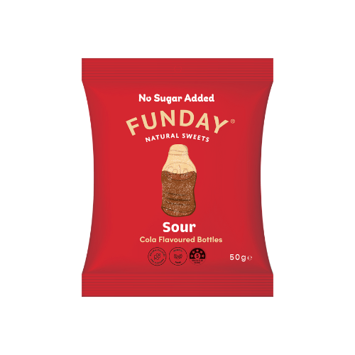 Sour Cola Flavoured Gummy Bottles 50g