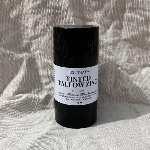Natural Tinted Zinc Balm – Medium Shade | Grass-Fed Tallow Sunscreen & Moisturizer