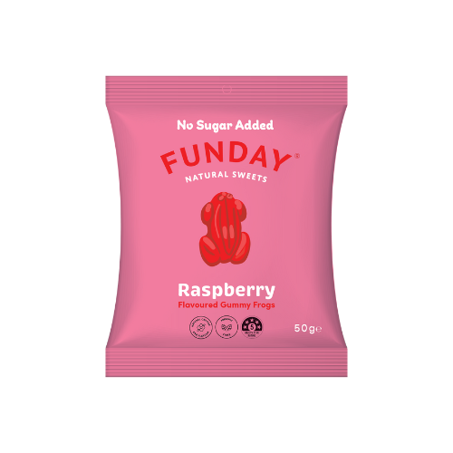 Raspberry Gummy Frogs 50g