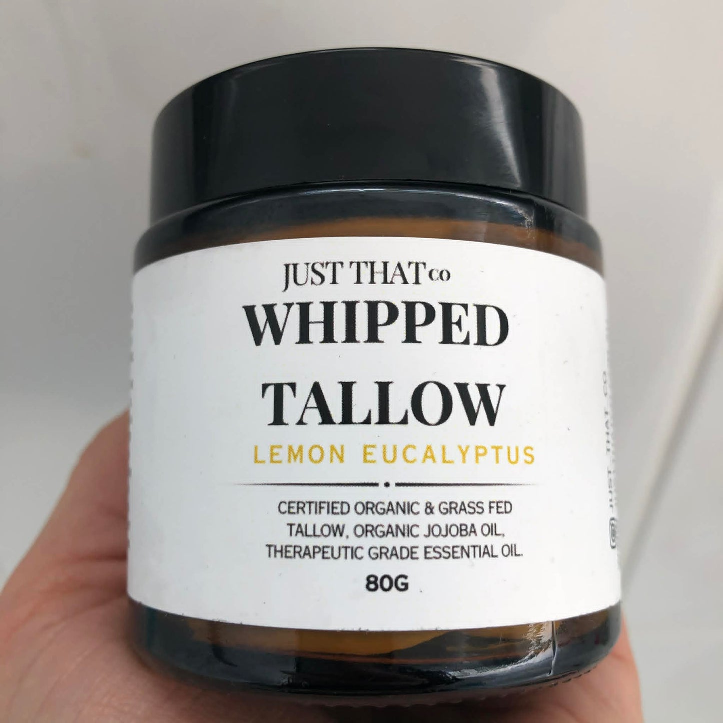 Organic Whipped Tallow Balm – Lemon Eucalyptus (100ml) | Revitalising