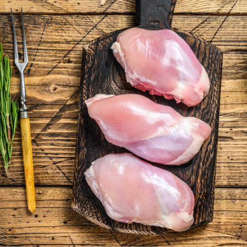 Pasture Raised Chicken Thigh Fillets Skin Off - 2kg Bulk Pack