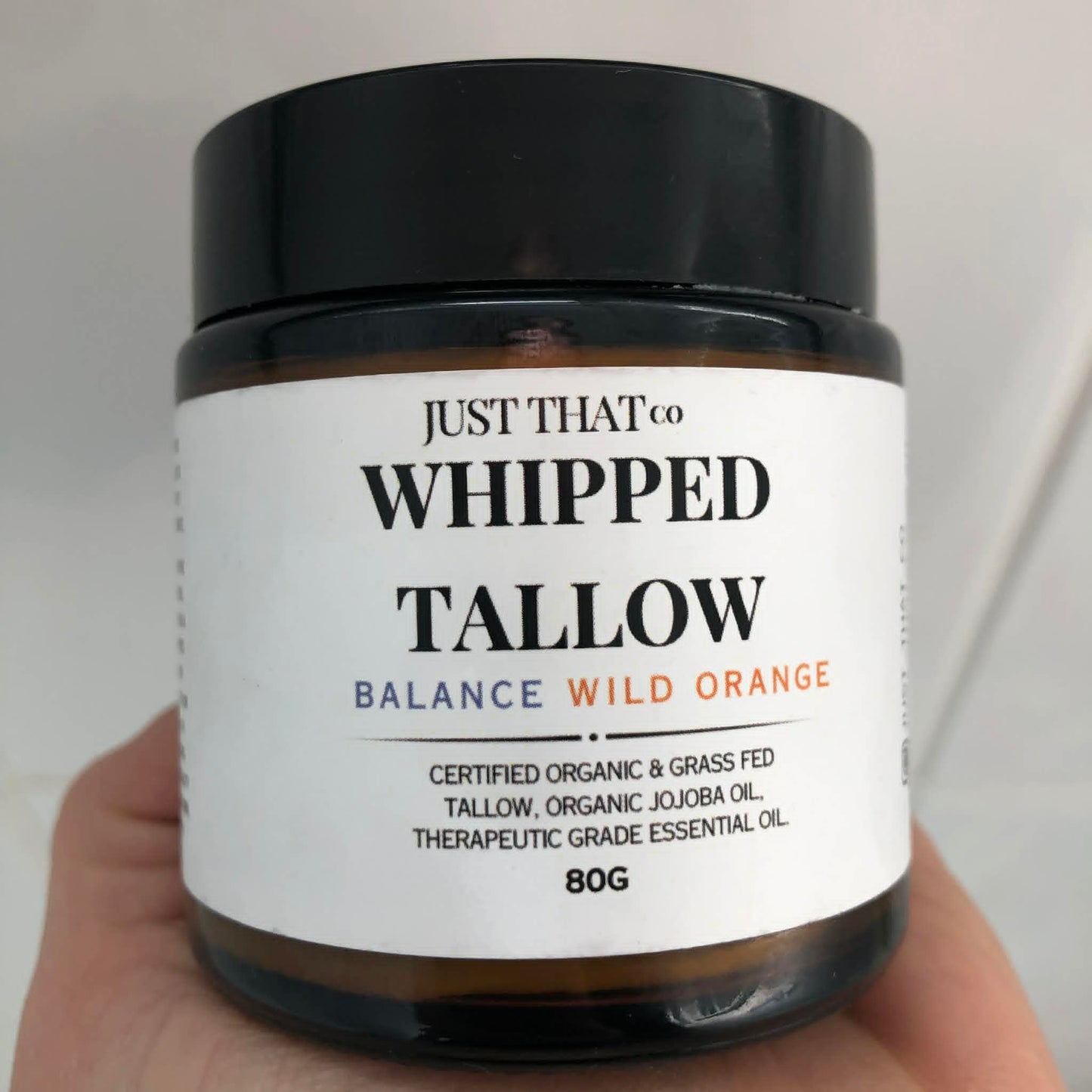 Organic Whipped Tallow Balm – Balance and Wild Orange (100ml) | Grounding